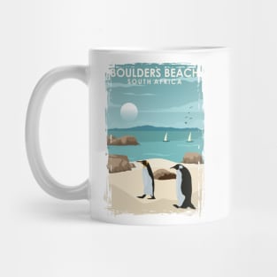 Boulders Beach South Africa Penguin Beach Poster Art Print Mug